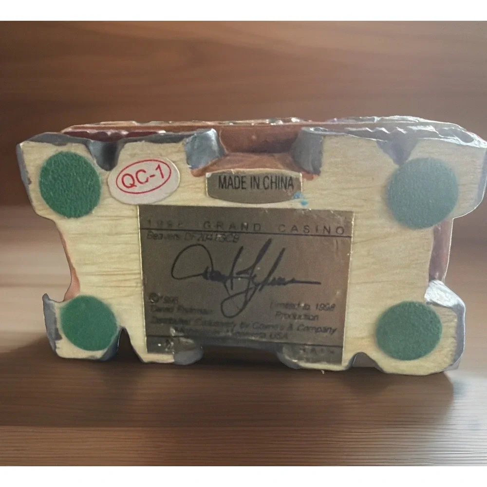 Vintage 1998 DAVID FRYKMAN TRAIN FIGURINES 3 Pc Set Limited Edition Grand Casino